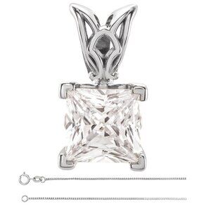 Pear Mined Diamond Pendant 14K White 0.56 Ct J Si2 Gia C52200001